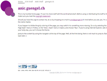 Tablet Screenshot of anic.guengel.ch